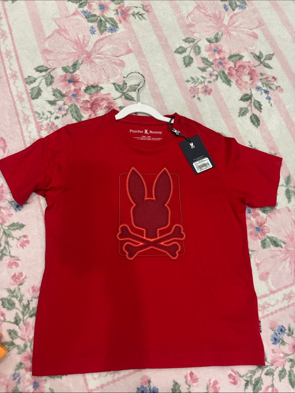 Boys Psycho Bunny Kids' Red Logo Tee